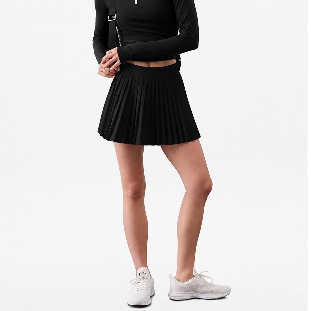 Athleta Match Point Pleated Skort Black Size Small NWT Golf Pickleball Tennis